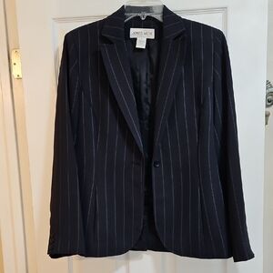 Jones New York Navy Pinstripe Blazer